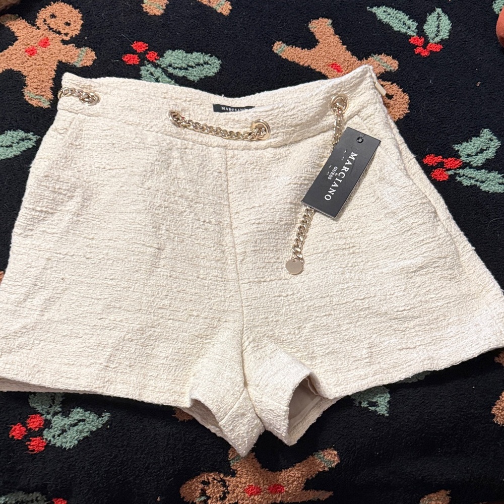 Guess by Marciano Cream High Waist Shorts